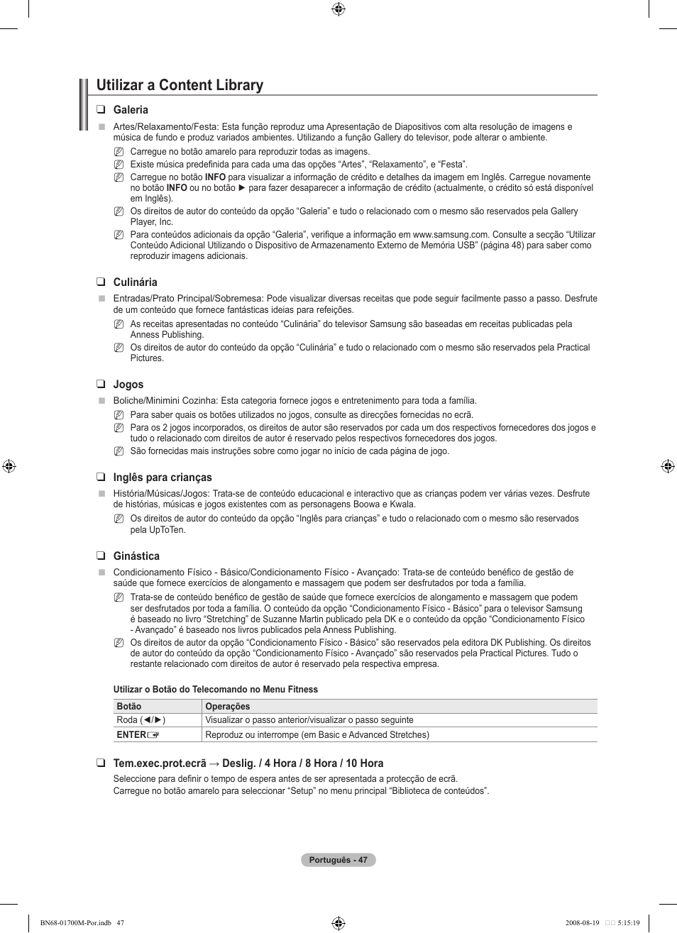 Utilizar a content library | Samsung LE46A756R1M User Manual | Page 289 / 422