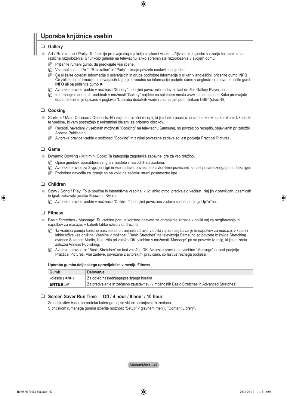 Uporaba knjižnice vsebin | Samsung LE46A756R1M User Manual | Page 349 / 422