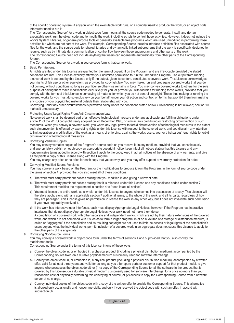 Samsung PS50B579T6S User Manual | Page 49 / 197