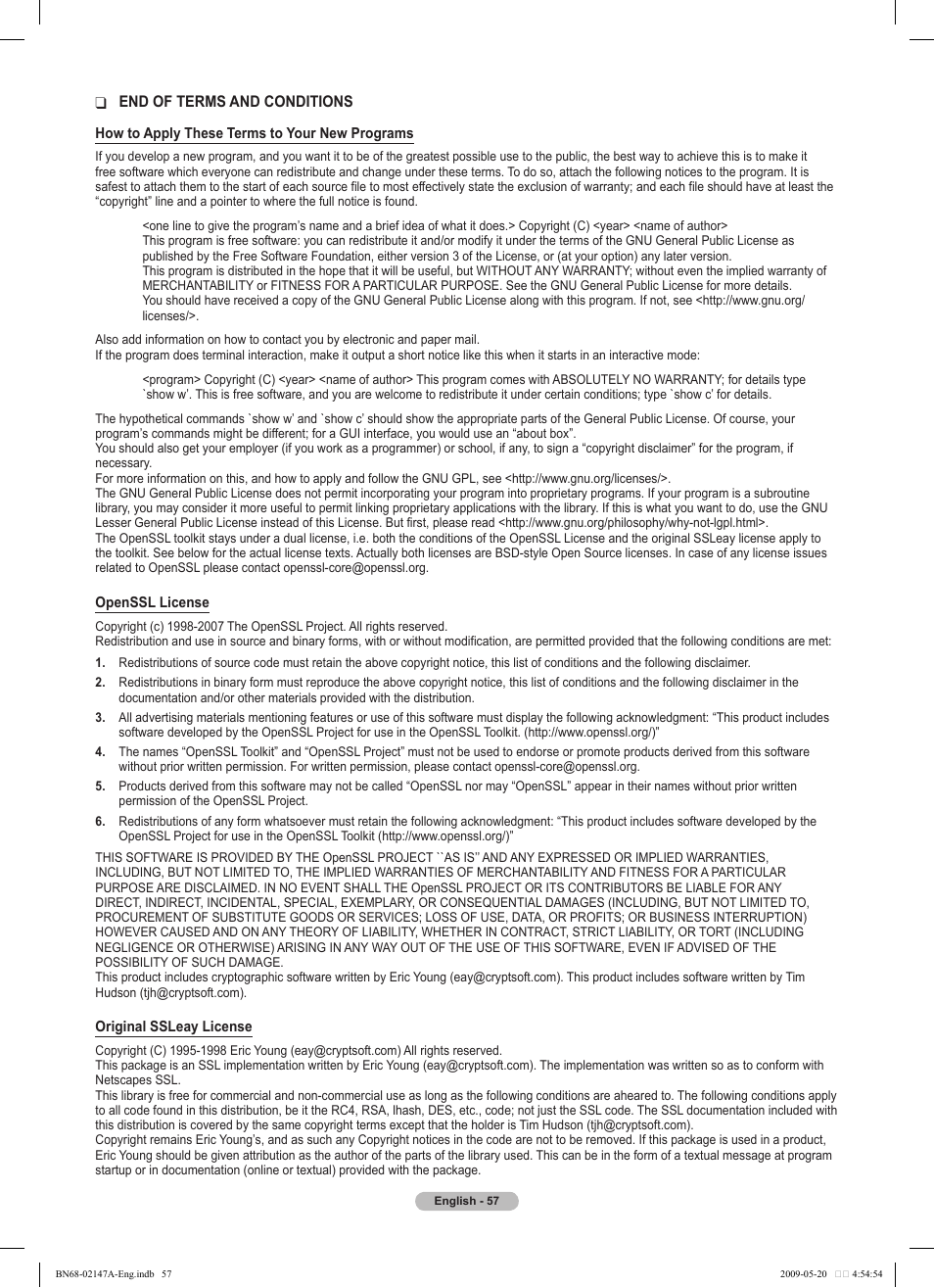 Samsung PS50B579T6S User Manual | Page 57 / 197
