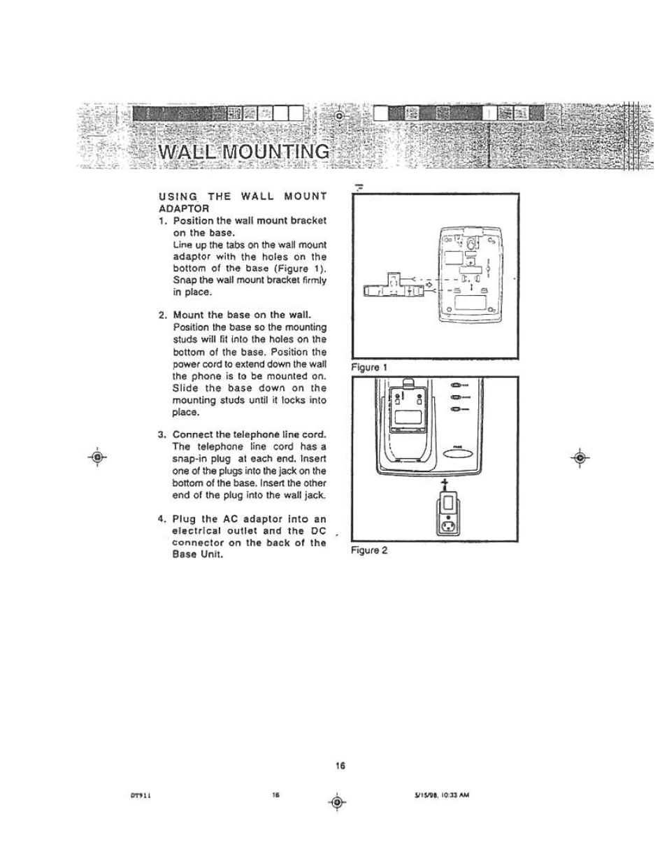 Audiovox DT 911 User Manual | Page 16 / 23