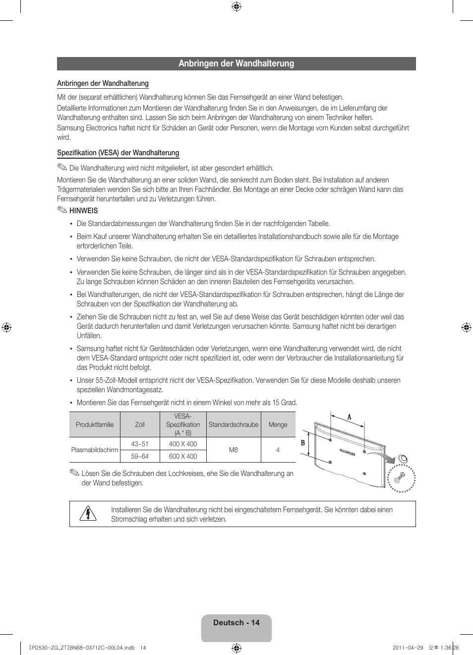 Samsung PS51D530A5W User Manual | Page 30 / 66