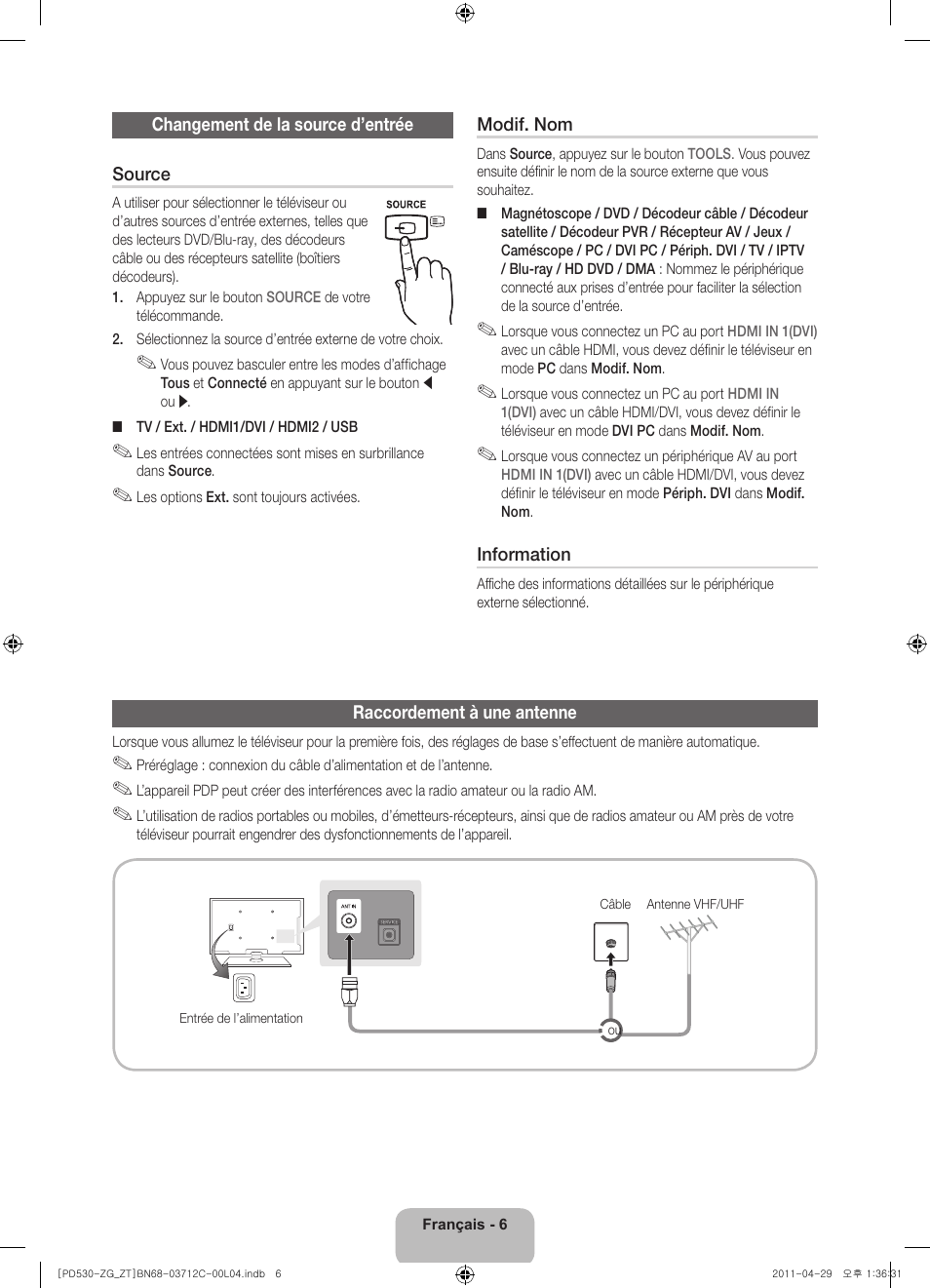 Samsung PS51D530A5W User Manual | Page 38 / 66
