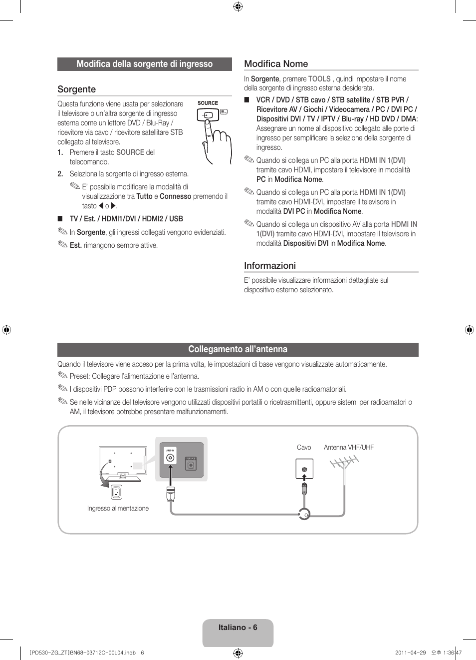 Samsung PS51D530A5W User Manual | Page 54 / 66