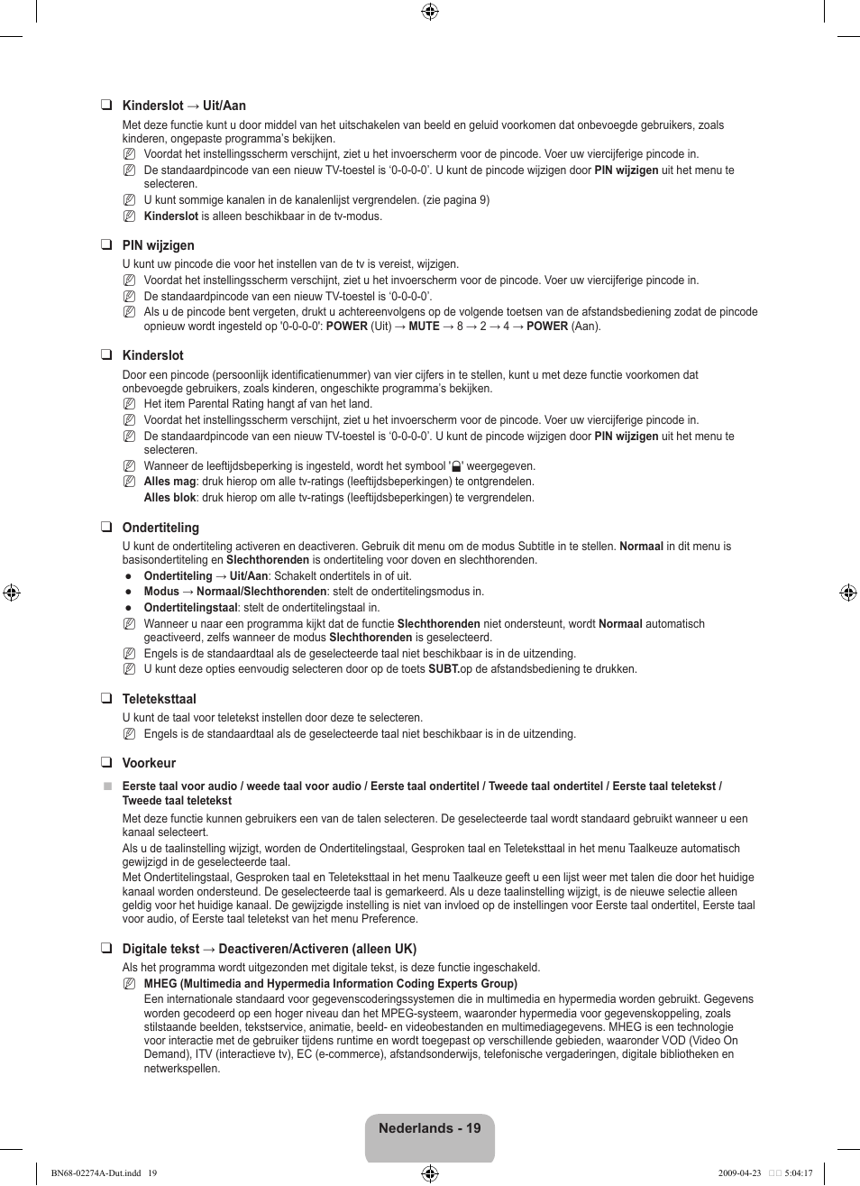 Samsung LE32B530P7N User Manual | Page 111 / 282