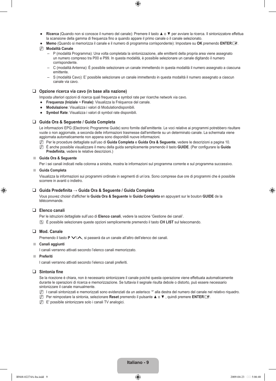 Samsung LE32B530P7N User Manual | Page 131 / 282