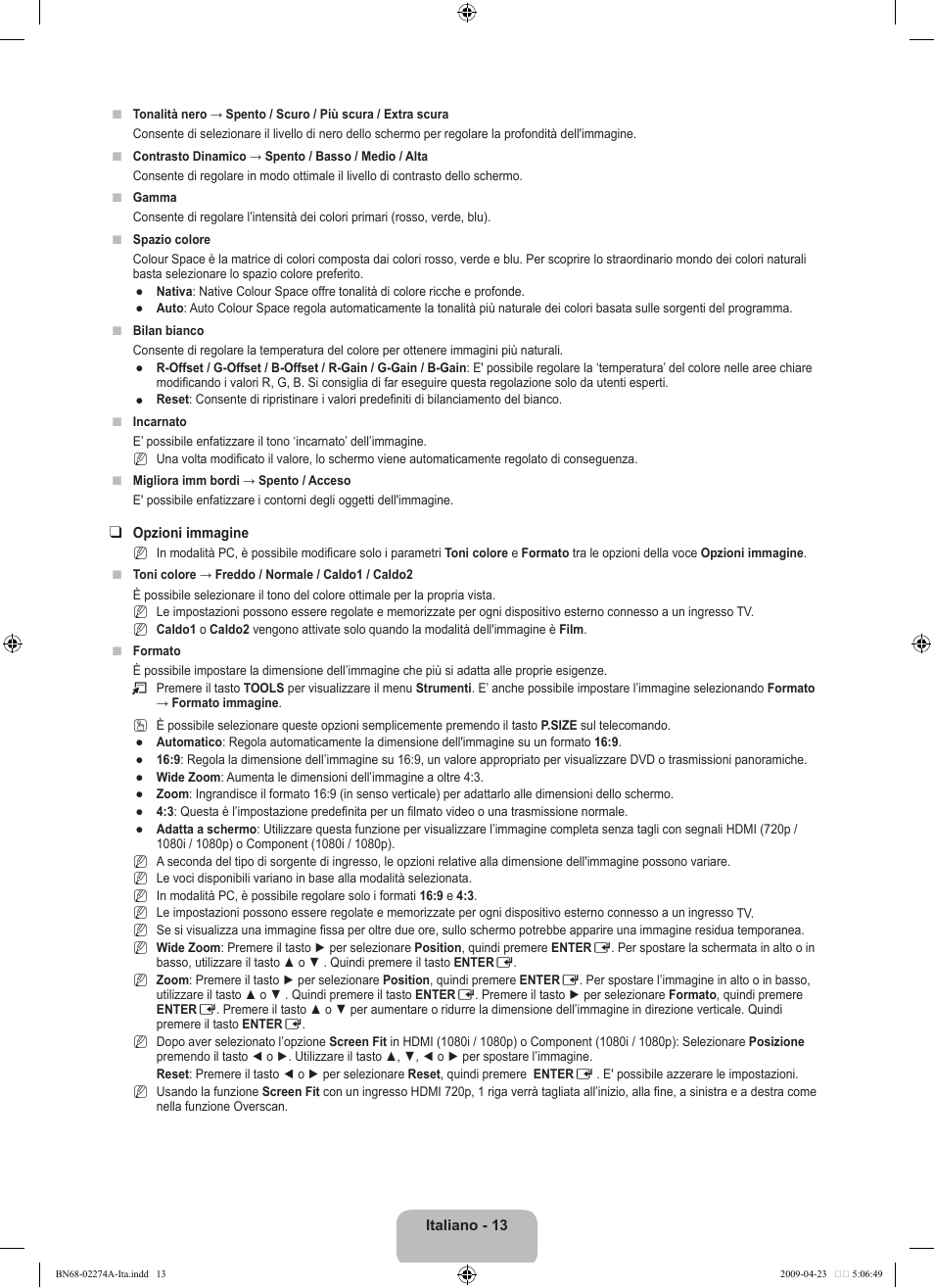Samsung LE32B530P7N User Manual | Page 135 / 282