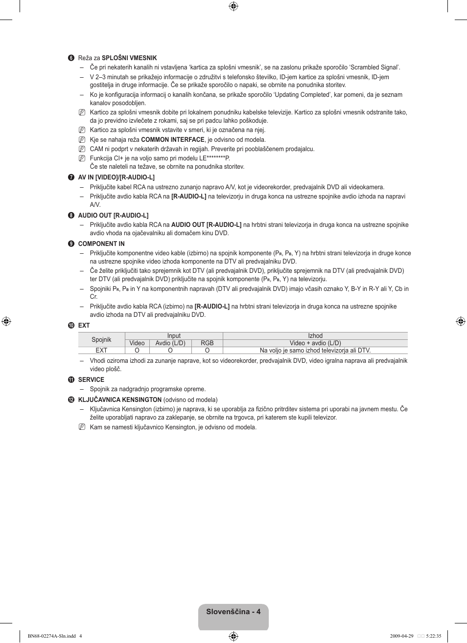 Samsung LE32B530P7N User Manual | Page 218 / 282