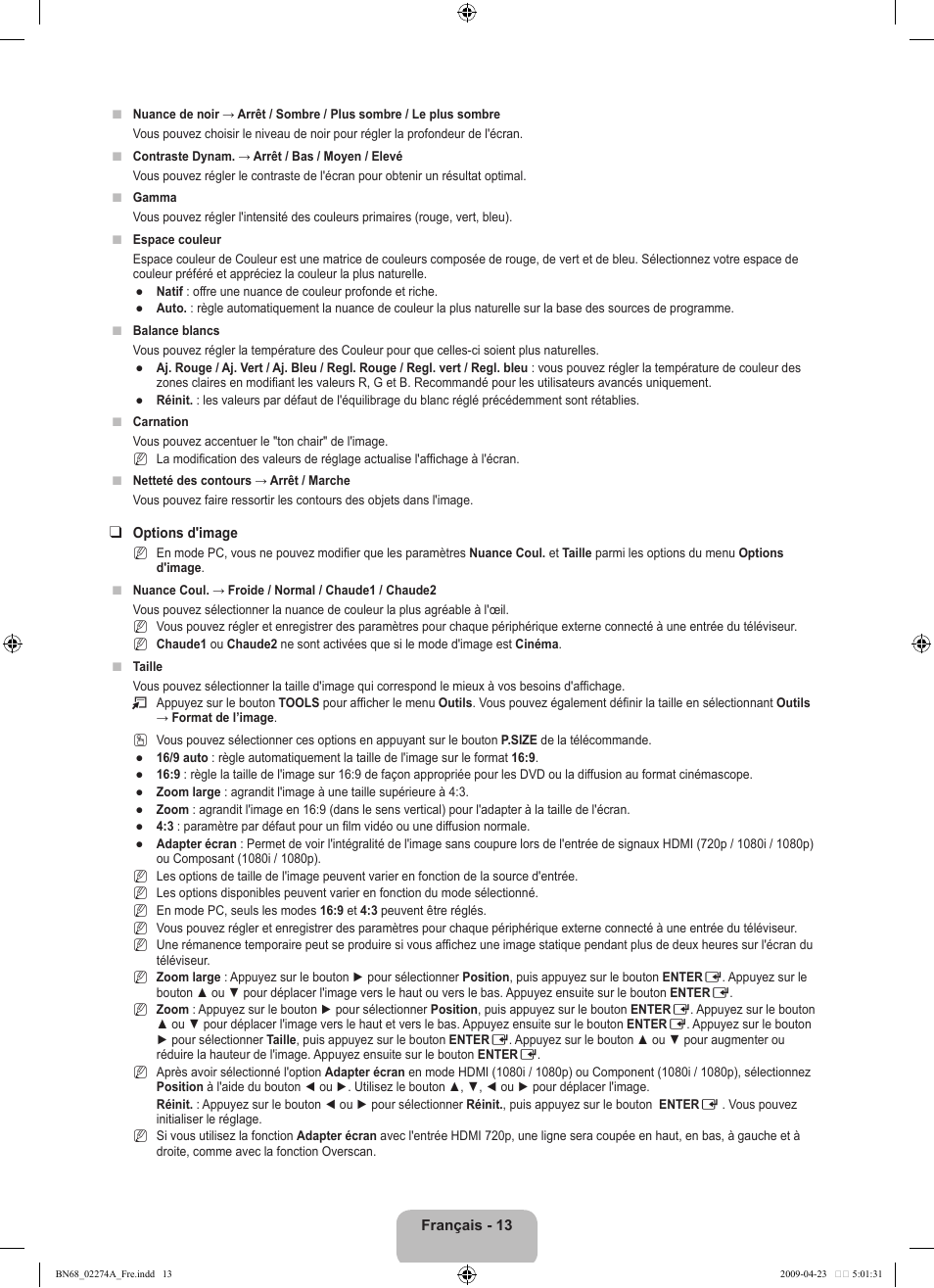 Samsung LE32B530P7N User Manual | Page 45 / 282