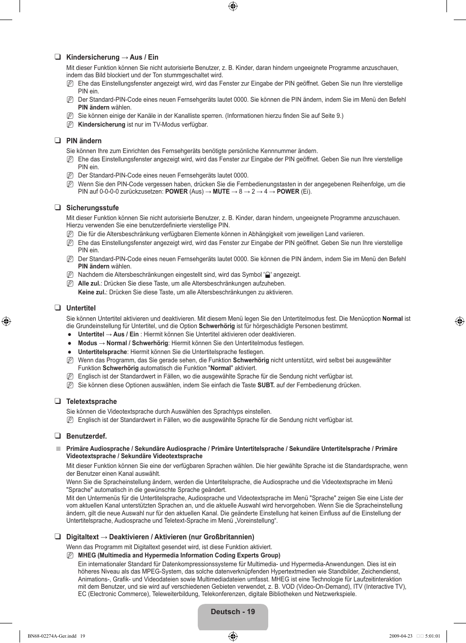 Samsung LE32B530P7N User Manual | Page 81 / 282