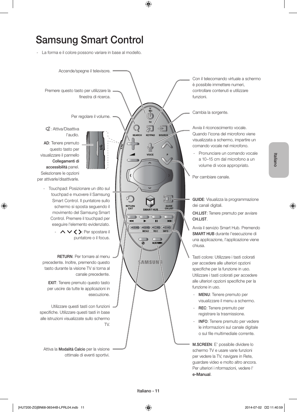 Samsung smart control | Samsung UE55HU7200S User Manual | Page 83 / 97