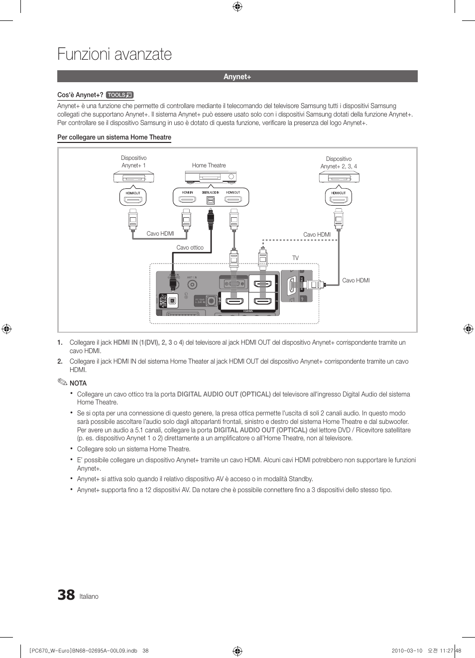 Funzioni avanzate | Samsung PS50C670G3S User Manual | Page 238 / 452