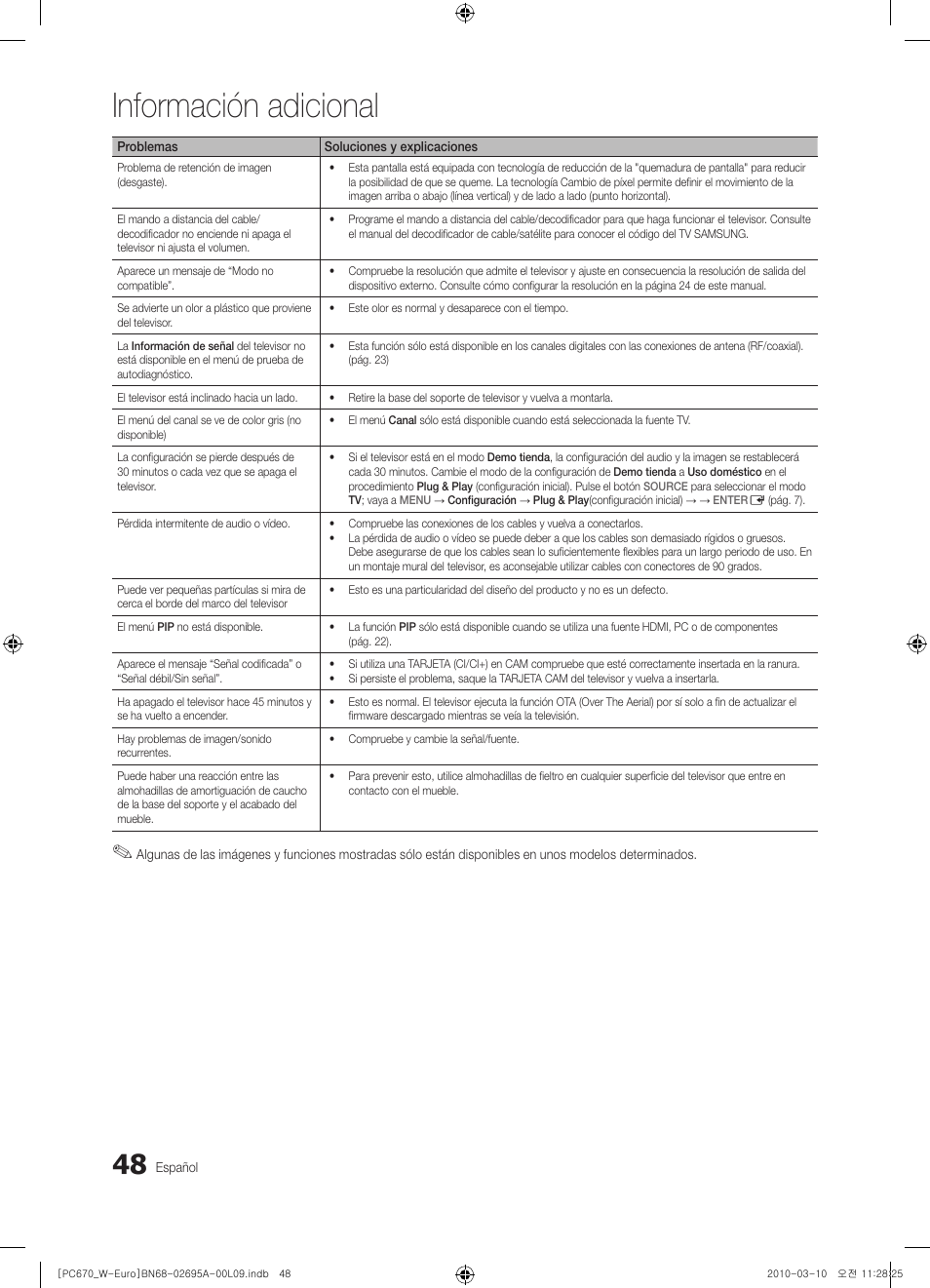Información adicional | Samsung PS50C670G3S User Manual | Page 298 / 452