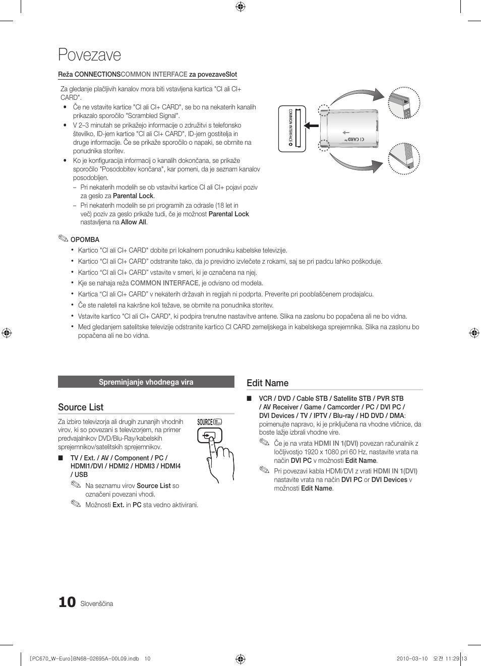 Povezave | Samsung PS50C670G3S User Manual | Page 360 / 452