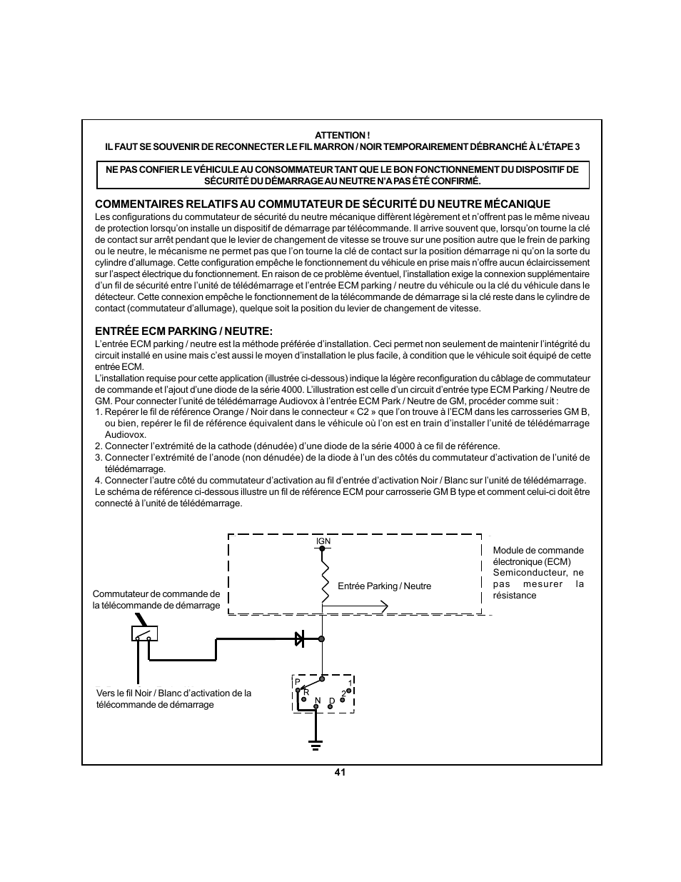 Audiovox APS 750 User Manual | Page 41 / 66