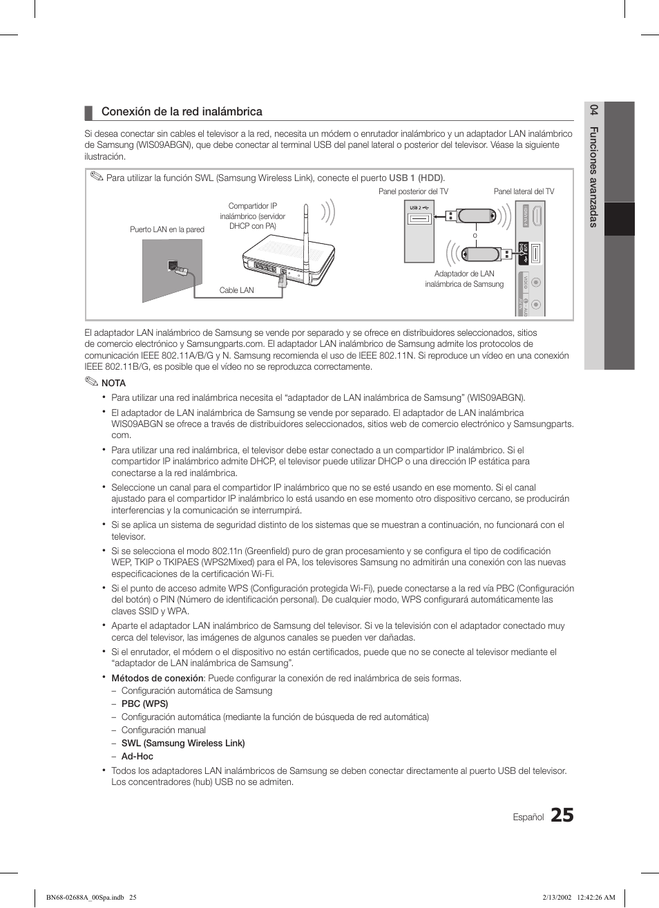 Samsung LE32C550J1W User Manual | Page 121 / 290