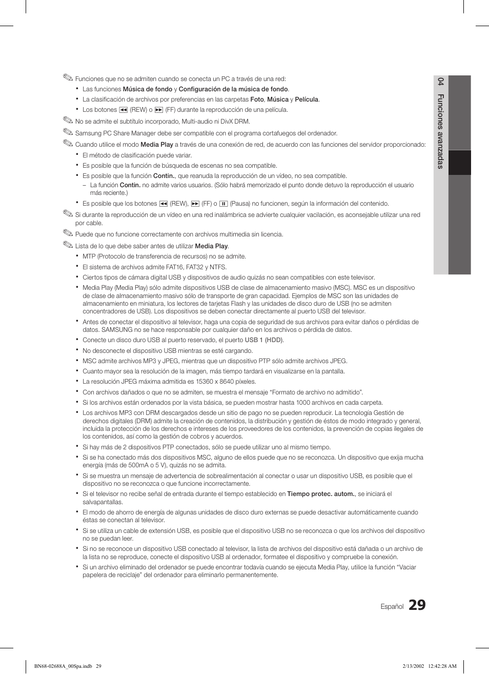 Samsung LE32C550J1W User Manual | Page 125 / 290