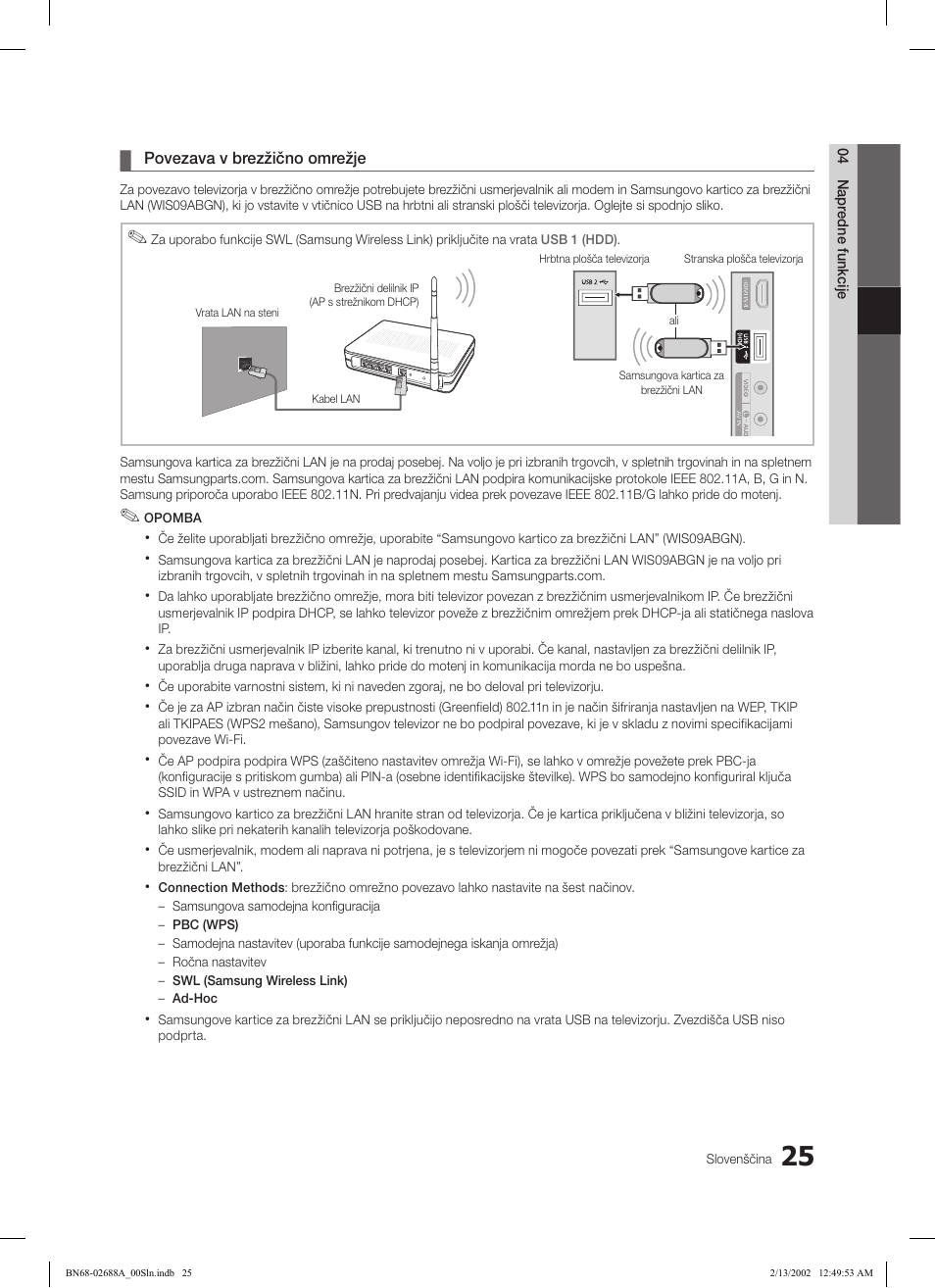Samsung LE32C550J1W User Manual | Page 217 / 290