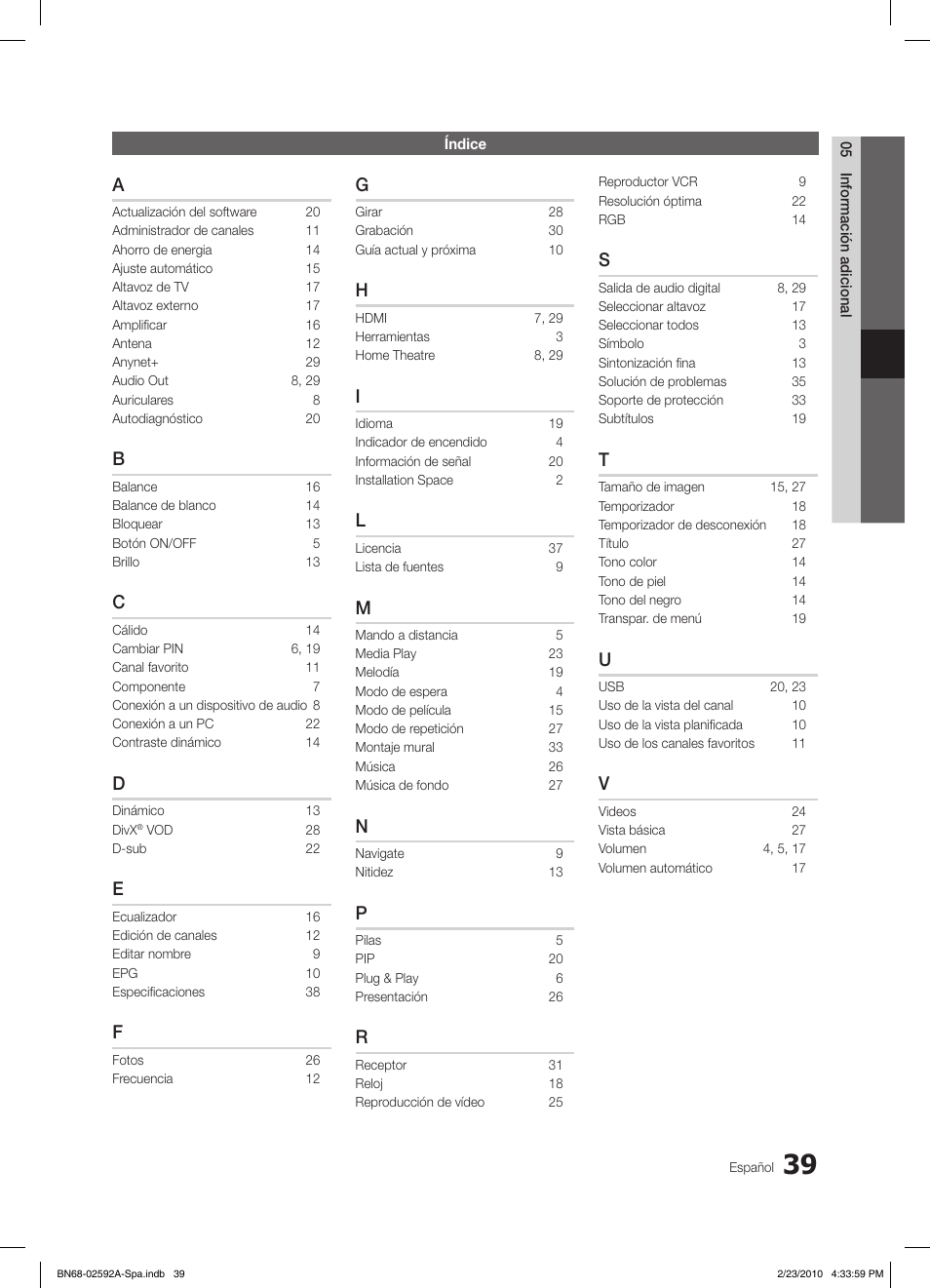 Samsung LE32C450E1W User Manual | Page 117 / 236