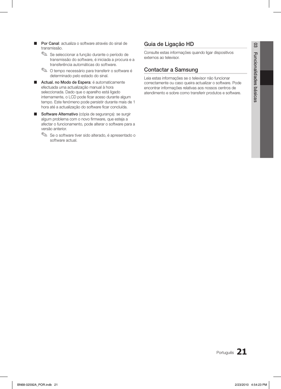 Guia de ligação hd, Contactar a samsung | Samsung LE32C450E1W User Manual | Page 138 / 236