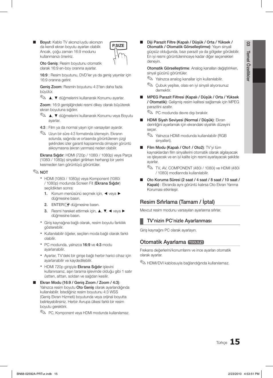 Samsung LE32C450E1W User Manual | Page 210 / 236