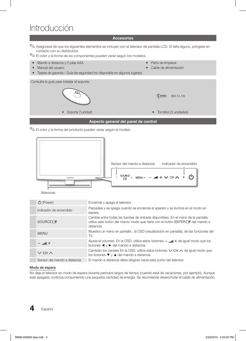 Introducción | Samsung LE32C450E1W User Manual | Page 82 / 236