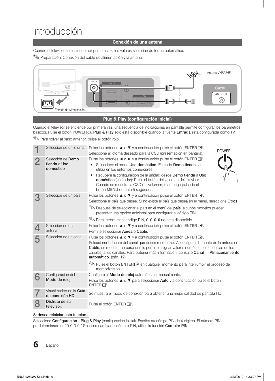 Introducción | Samsung LE32C450E1W User Manual | Page 84 / 236