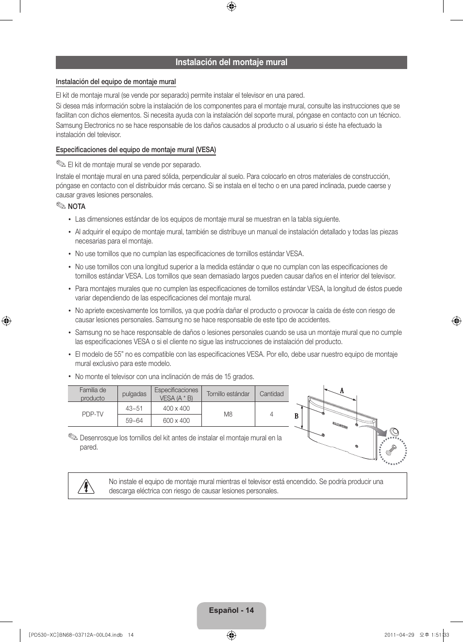 Samsung PS59D530A5W User Manual | Page 46 / 66