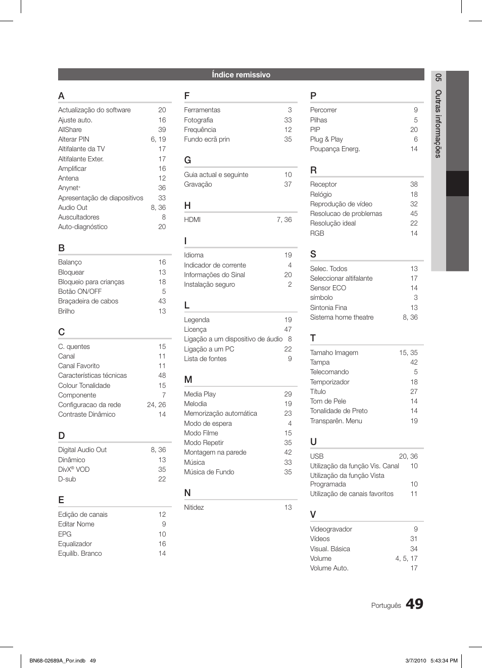 Samsung LE46C630K1W User Manual | Page 196 / 296