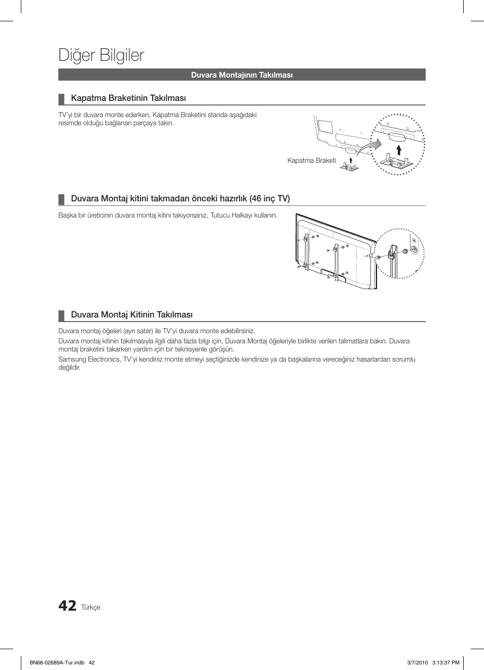 Diğer bilgiler | Samsung LE46C630K1W User Manual | Page 287 / 296