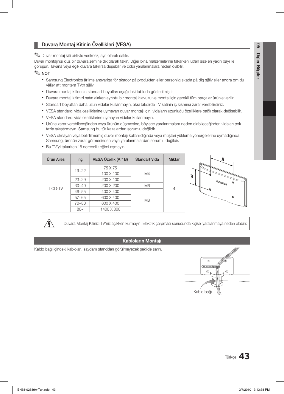 Samsung LE46C630K1W User Manual | Page 288 / 296