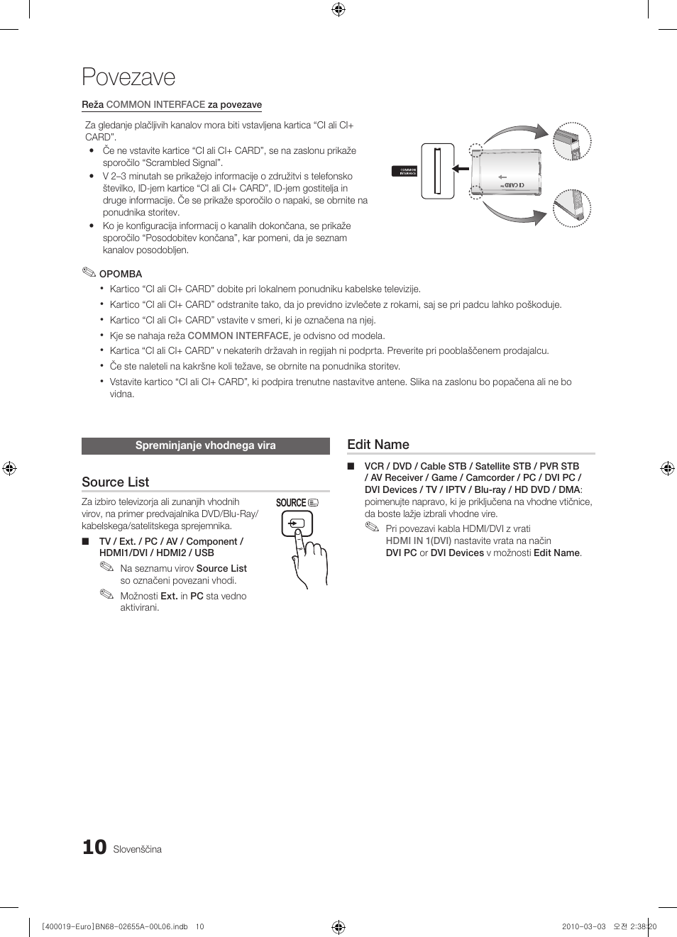 Povezave | Samsung UE22C4000PW User Manual | Page 178 / 253