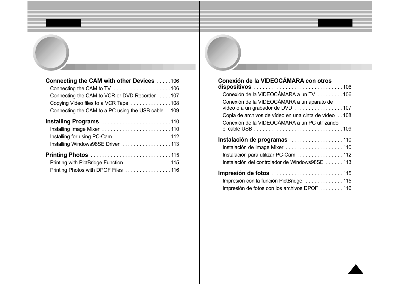 Misceláneo información, Miscellaneous information | Samsung VP-M110S User Manual | Page 106 / 129