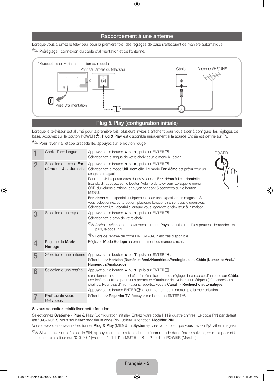 Samsung LE22D450G1W User Manual | Page 21 / 65