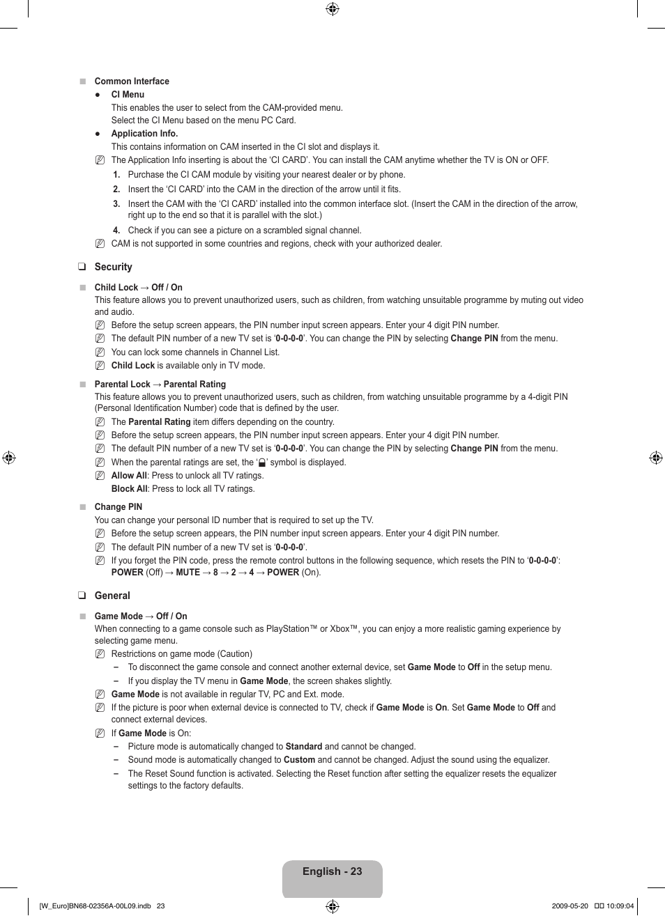 Samsung LE46B620R3W User Manual | Page 25 / 422