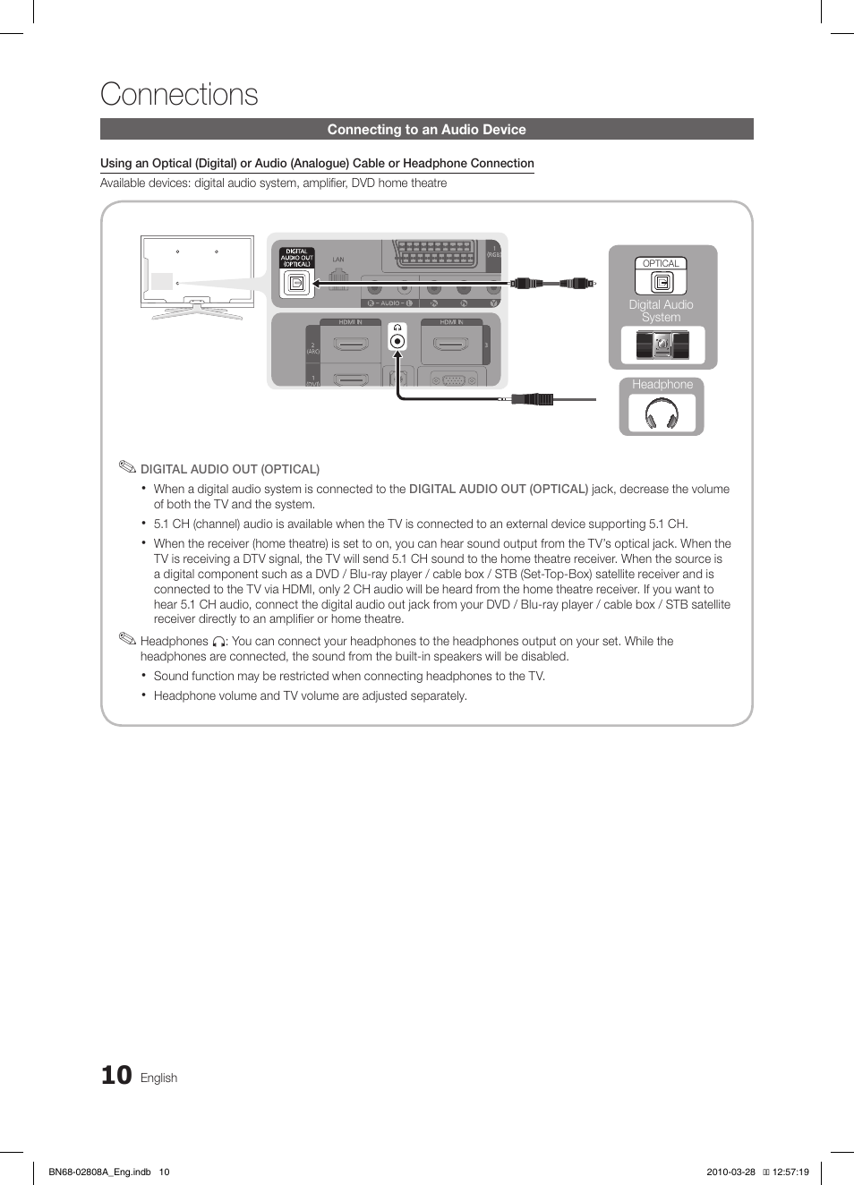 Connections | Samsung LE46C750R2W User Manual | Page 10 / 368