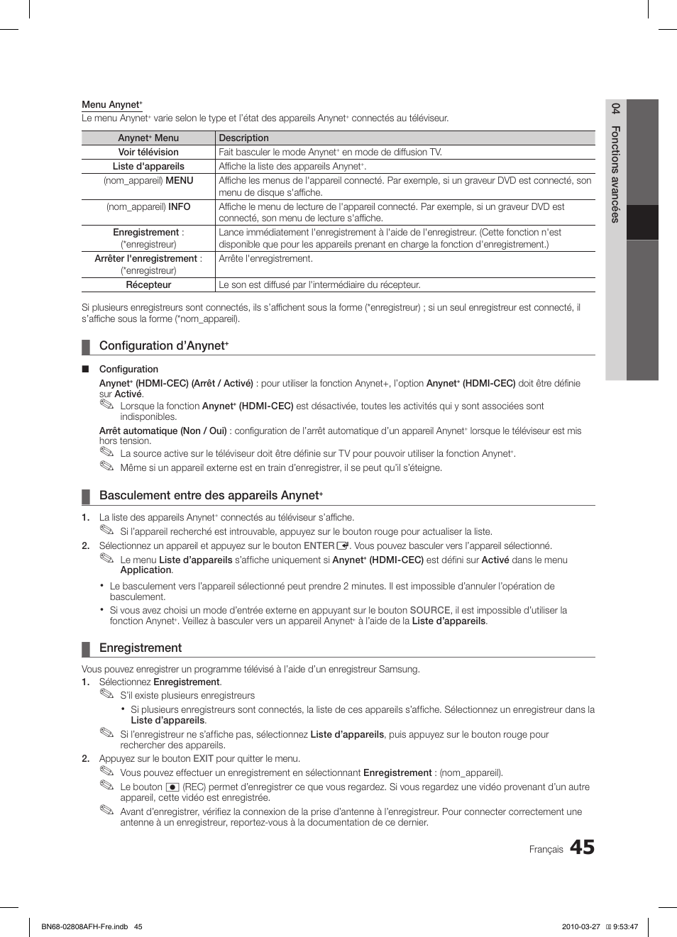 Samsung LE46C750R2W User Manual | Page 106 / 368