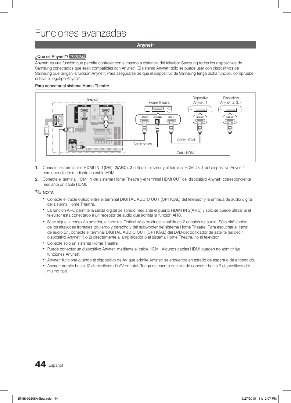 Funciones avanzadas | Samsung LE46C750R2W User Manual | Page 166 / 368