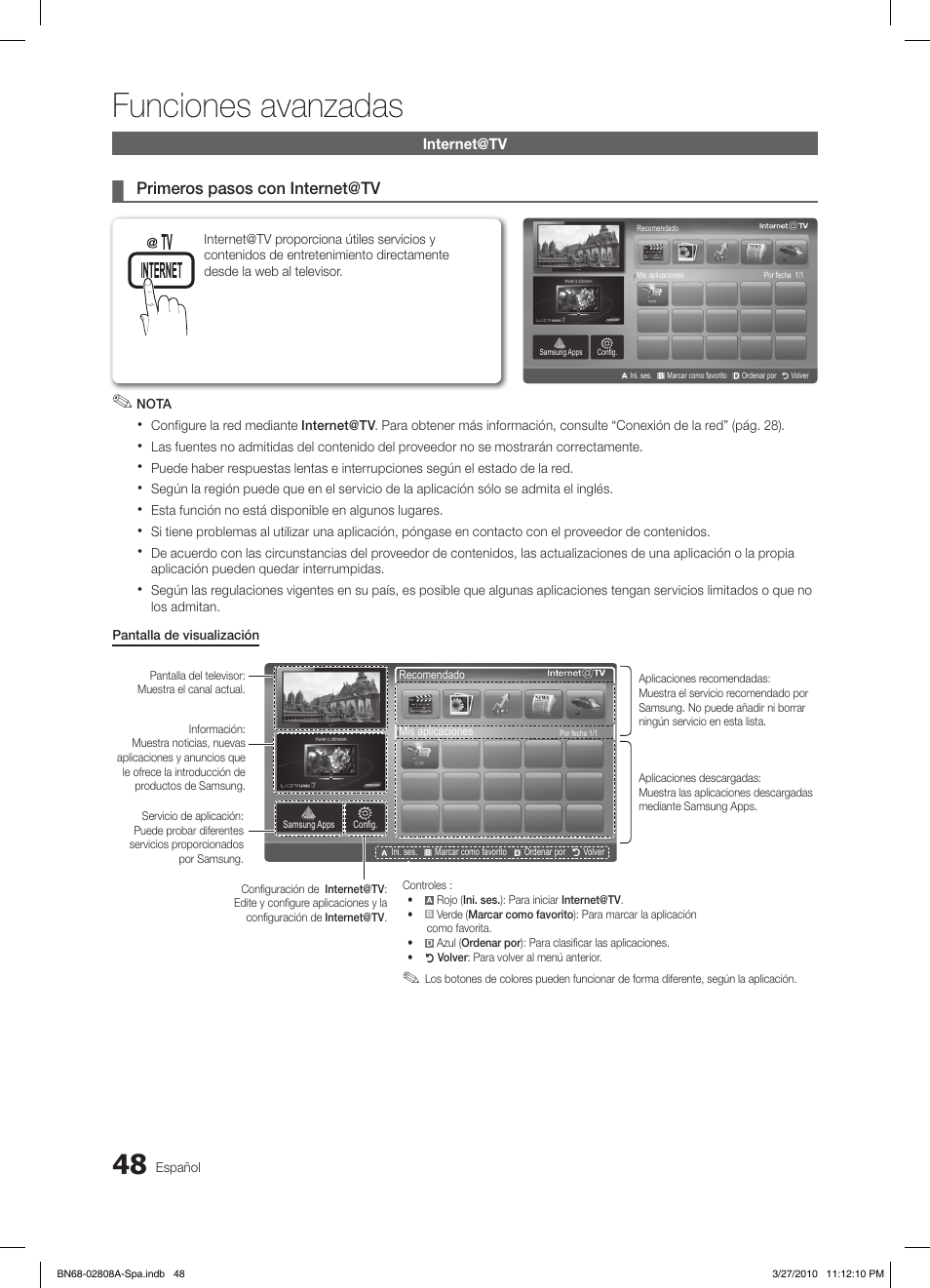 Funciones avanzadas | Samsung LE46C750R2W User Manual | Page 170 / 368