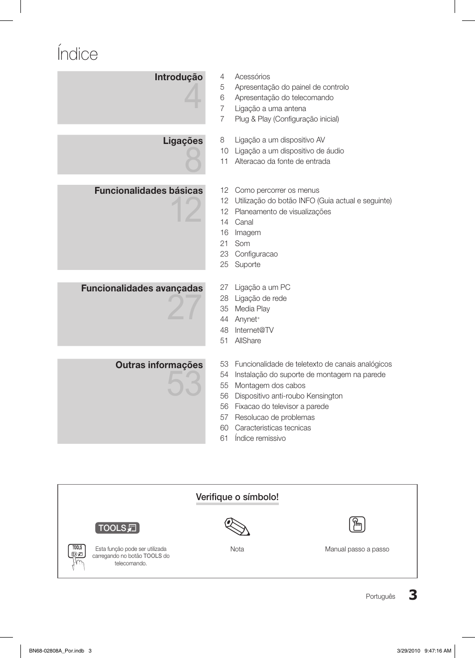 Índice | Samsung LE46C750R2W User Manual | Page 186 / 368