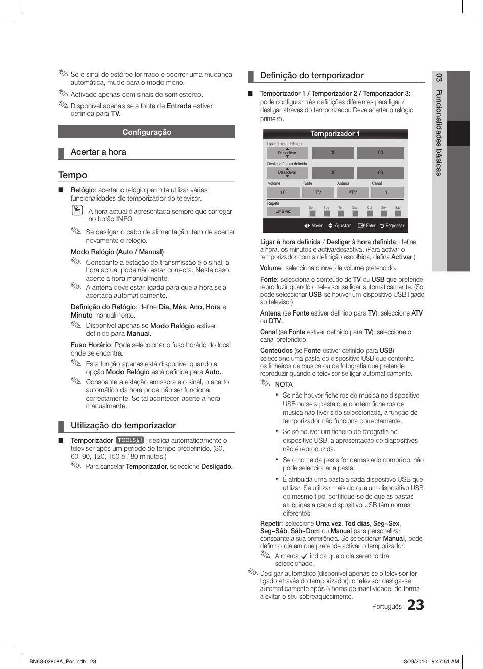 Tempo | Samsung LE46C750R2W User Manual | Page 206 / 368