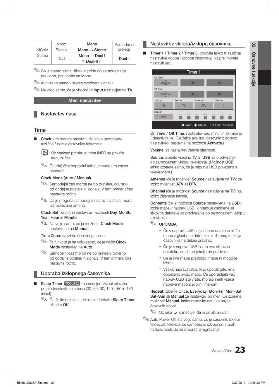 Time | Samsung LE46C750R2W User Manual | Page 267 / 368