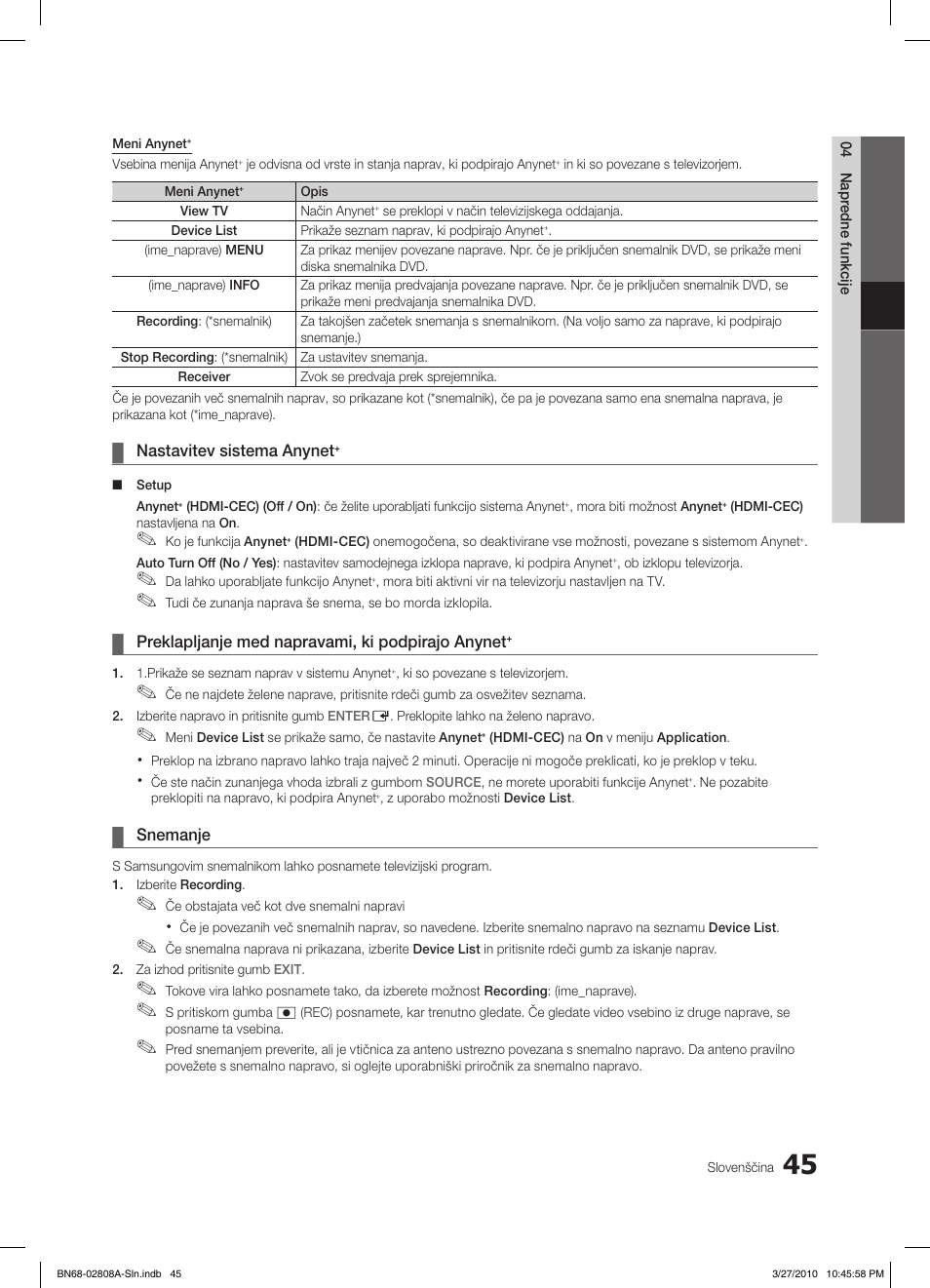 Samsung LE46C750R2W User Manual | Page 289 / 368