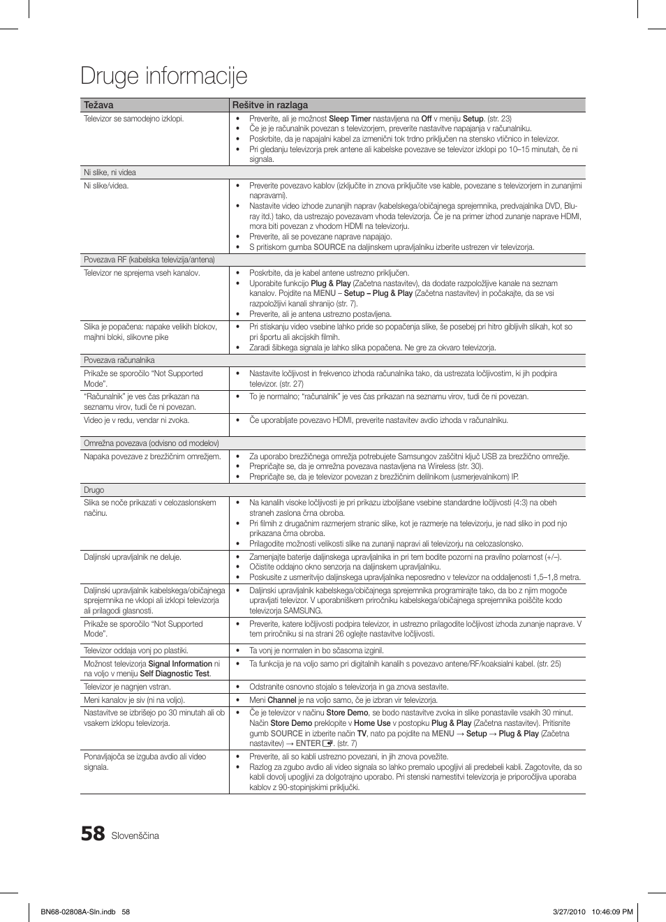 Druge informacije | Samsung LE46C750R2W User Manual | Page 302 / 368