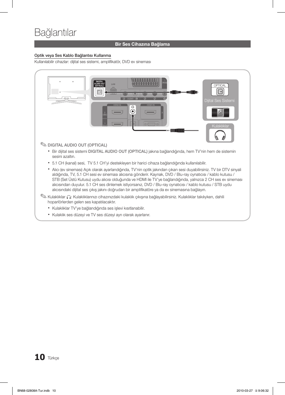 Bağlantılar | Samsung LE46C750R2W User Manual | Page 315 / 368