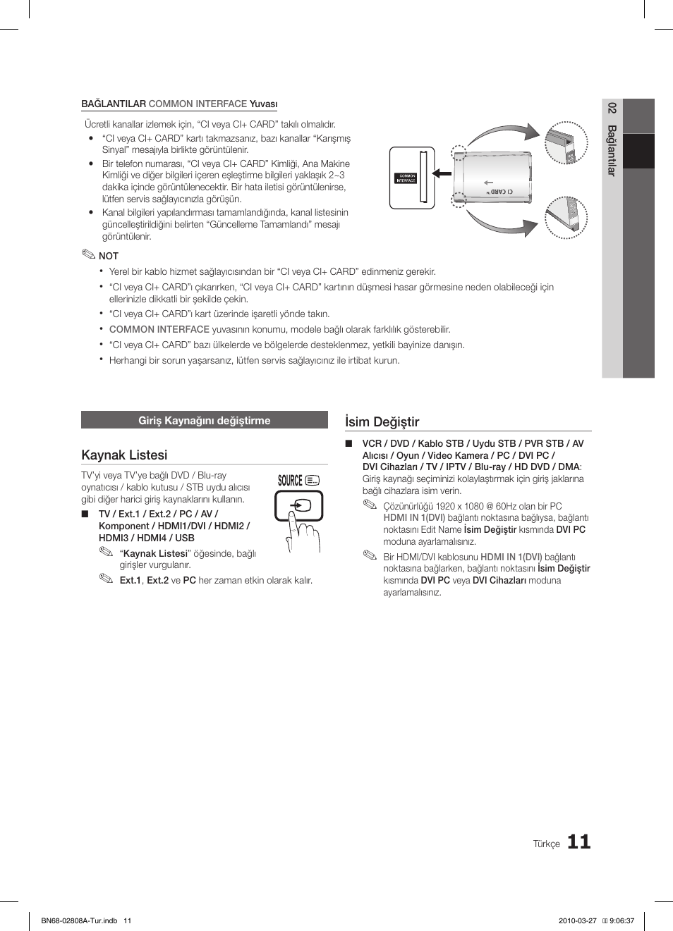 Samsung LE46C750R2W User Manual | Page 316 / 368