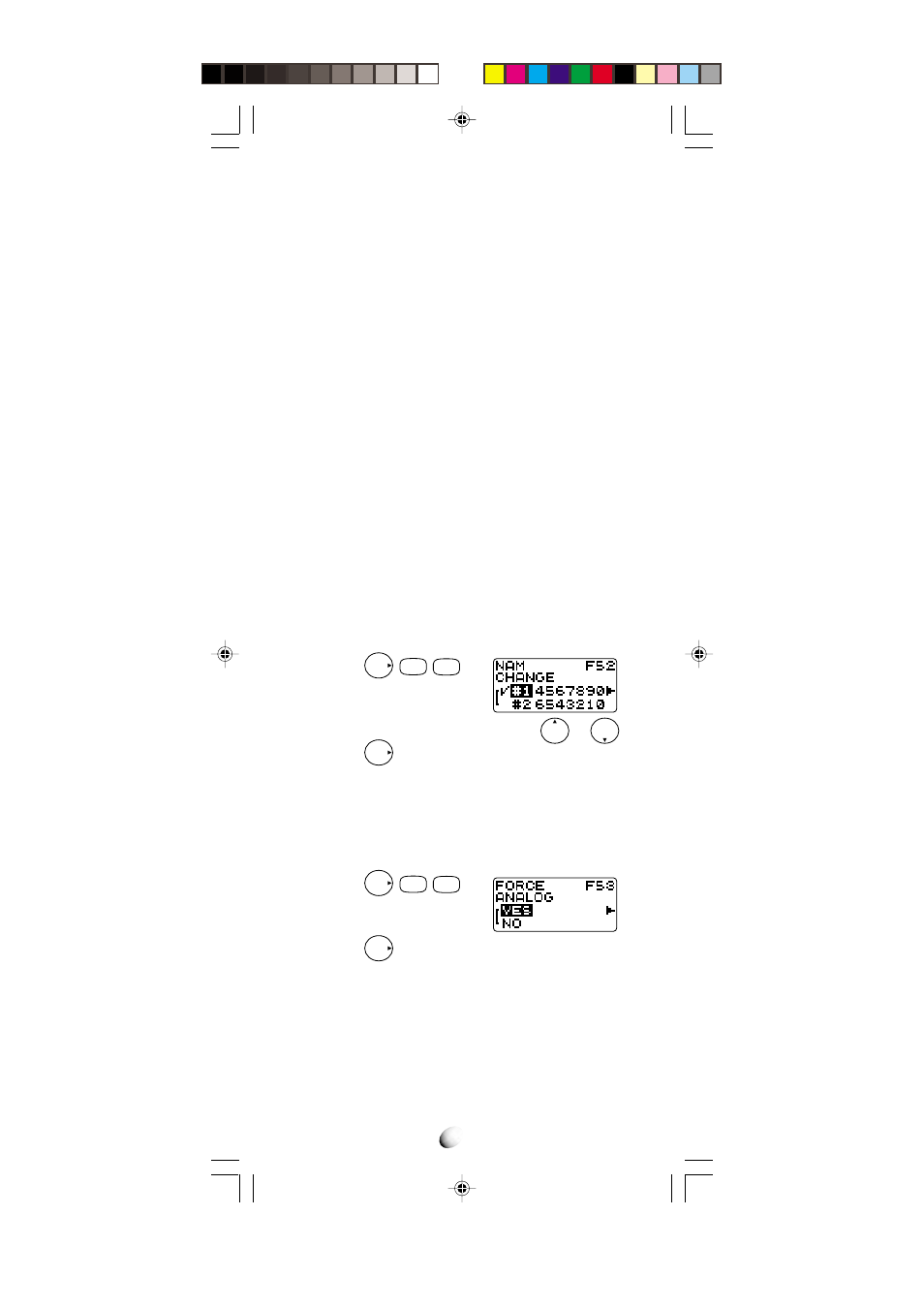 Nam selection (f52), Force analog call (f53) | Audiovox CDM-4000 User Manual | Page 60 / 79