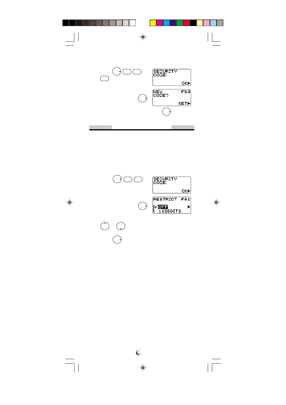 Security features, Call restriction (f61) | Audiovox CDM-4000 User Manual | Page 64 / 79