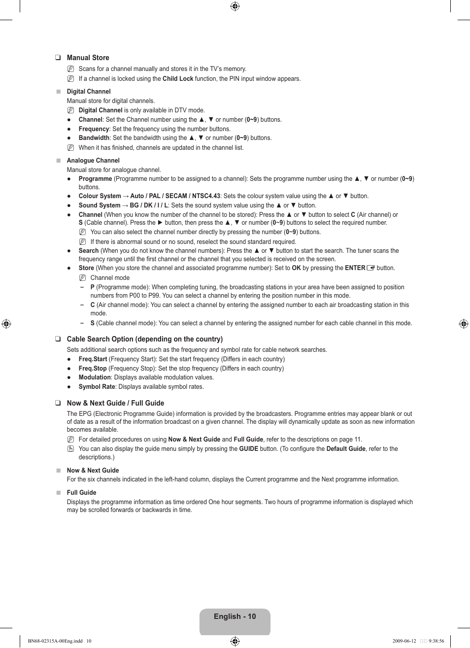 Samsung LE32B553M3W User Manual | Page 12 / 422