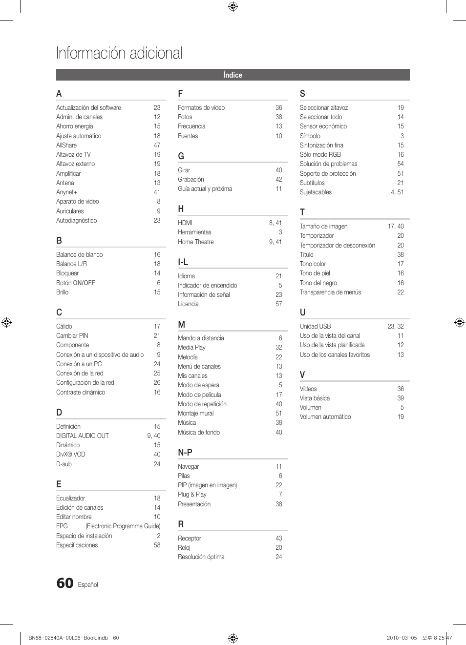 Información adicional | Samsung UE40C6600UW User Manual | Page 180 / 362